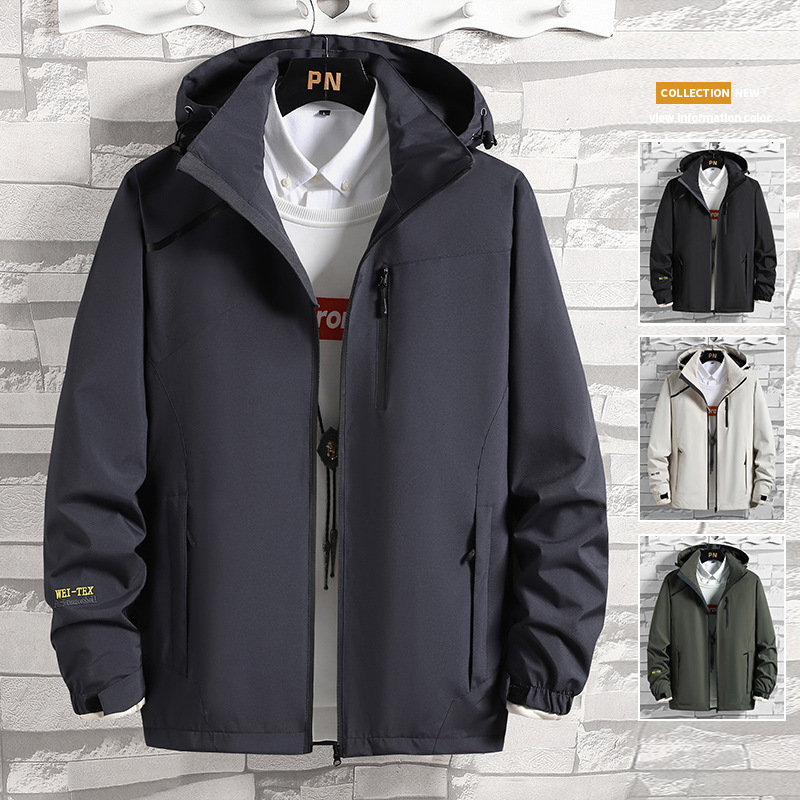 Chaqueta transfronteriza primavera y otoño chaqueta cazadora impermeable para hombres deportes al aire libre montañismo ropa de trabajo chaqueta más tamaño al por mayor