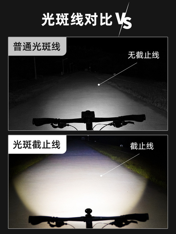 ESLNF自行车吊装截止线夜骑灯山地公路车前灯夜间照明灯骑行装备|undefined