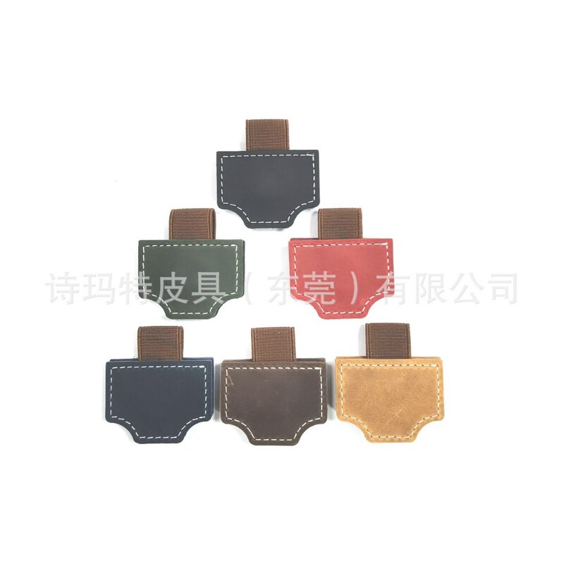 跨境疯马皮磁吸书签 磁性复古书签书页记忆磁性真皮书夹雕刻书签|undefined