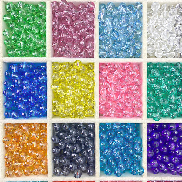 Transparent round beads