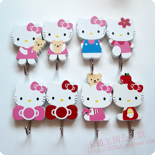 Cute no-punch door back hook adhesive wall hanging kitchen traceless wall key adhesive towel bathroom