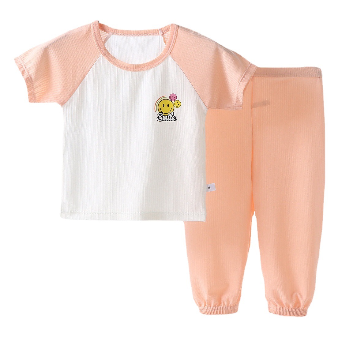Conjunto de pijama de verano de manga corta para niños, ropa para niños y niñas, ropa de casa fina para bebés, fresca y transpirable