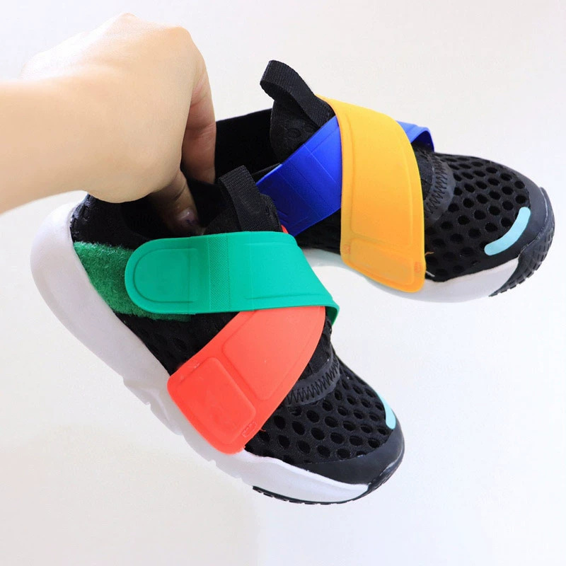 莆田2025夏季小飞碟儿童鞋透气大网眼运动鞋交叉带魔术贴防滑百搭