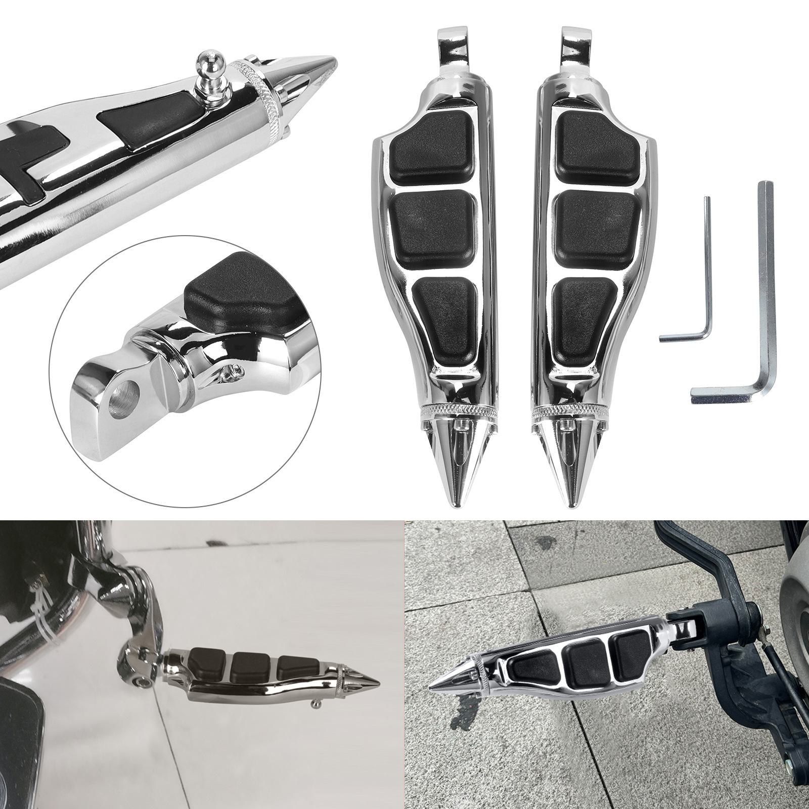 Motorcycle Modified Footrest Suitable for Harley Motorcycle Foot Pad Bracket Aluminum Alloy Foot Support Plate