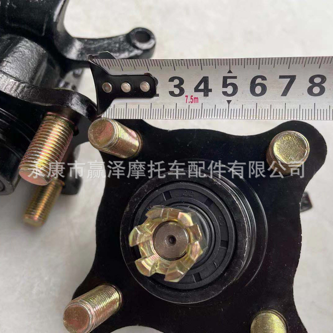 Four-wheel off-road motorcycle, go-kart, ATV front wheel disc brake, fork knuckle flange with diagonal 10-hole spacing