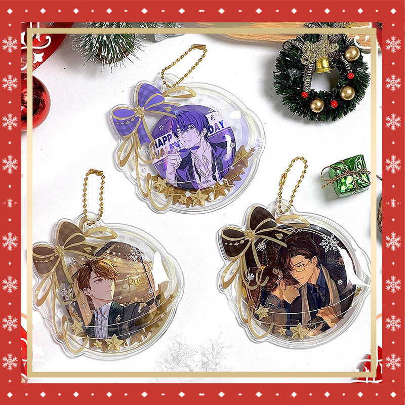 [Christmas Baqi] Star Wish Bell Pvc Baqi Set Badge Pendant Valley Beauty Decorative Storage Photo Frame Pain Bag