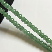 批发东陵玉老型珠半成品长链马来玉绿玉髓苹果珠桶珠饰品散珠配件