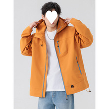 美式三防冲锋衣男春秋青少年户外防风防水登山服工装夹克连帽外套