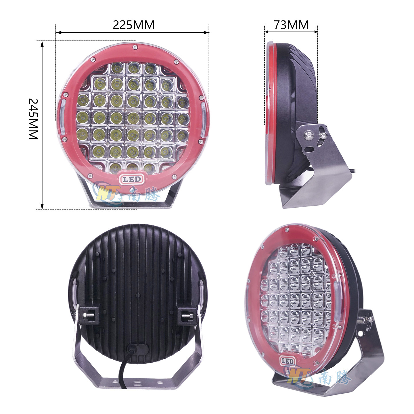 Carcasa de luz para vehículo todoterreno de 9 pulgadas y 185W de alta potencia, carcasa de foco para coche, carcasa de luz de techo, accesorios para carcasa de luz de coche.