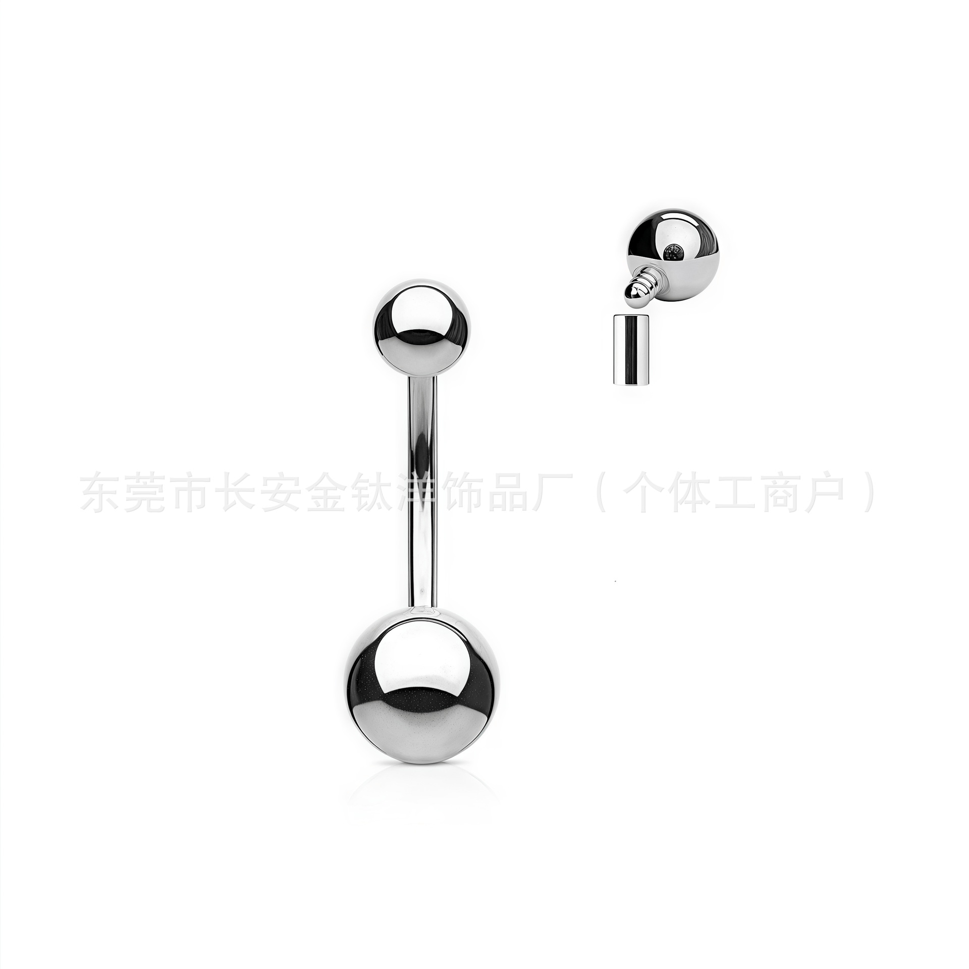 Pointed titanium steel lip stud product view