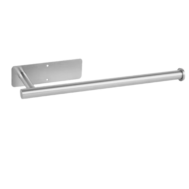 Estante de toallas de cocina de acero inoxidable sin claves sin perforación autoadhesivo tipo de pared metal negro americano estante de papel de baño