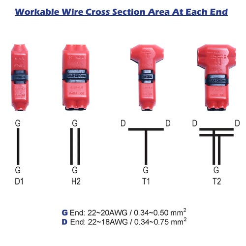 T-type H-type single and double line splicing connector, spliceless rapid wiring, wire card, line pet pressing type