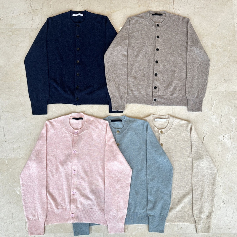 0813x4~Early autumn Korean style fashionable simple elegant versatile smiley face embroidered women's round neck long sleeve knitted cardigan