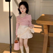 【现货速发】女童春秋套装洋气儿童设计感上衣时尚百搭时髦两件套