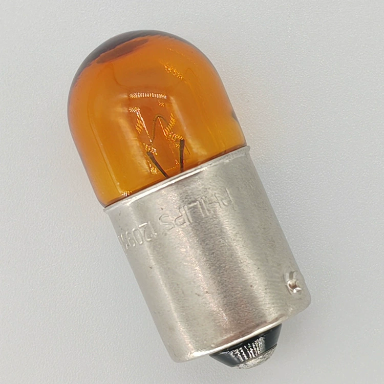 PHILIPS 12093 RY10W NA 12V E1 скошенная нога 150 градусов Янтарная рулевая лампа
