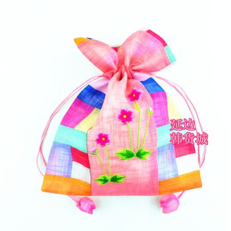 韩国拼布布艺民俗收纳包礼品袋儿婚庆生日花甲开业纪念品