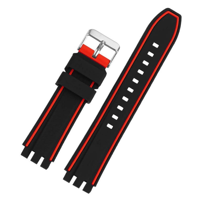Силиконовый ремешок для часов с образцами мужских и женских водонепроницаемых часов, цепочка тройничного нерва, вогнуто-выпуклый рот, Аксессуары 19 17