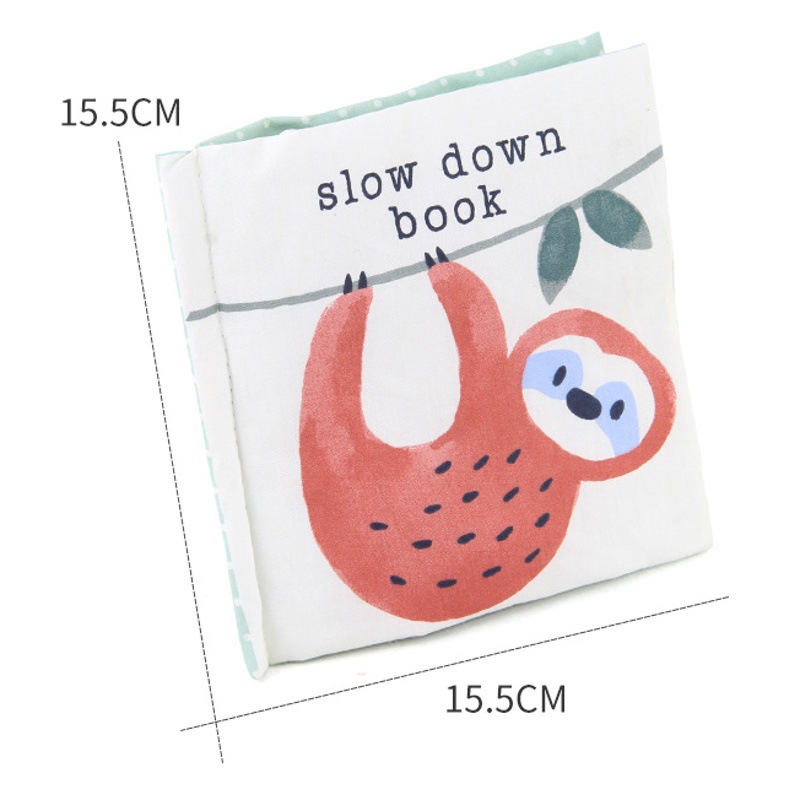 Libro de tela para niños con sonido no puede rasgar animal Palma bebé inglés libro de tela educación temprana juguetes educativos exportación transfronteriza