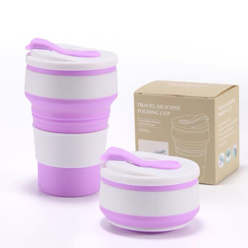 Taza de agua de silicona nórdica, taza plegable portátil al aire libre, taza de oficina, taza de café de alto valor facial