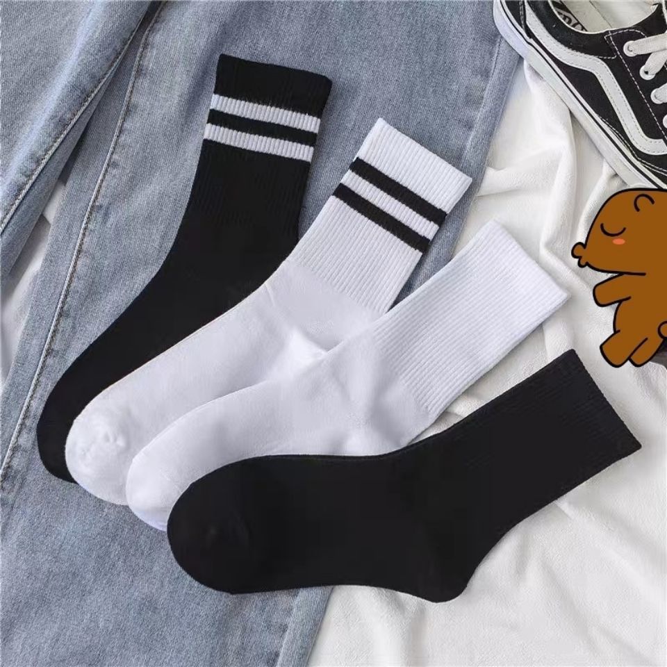 Socks Men's women's sports hipster socks Instagram couple students pile socks in long tube solid color winter spring autumn winter socks wholesale