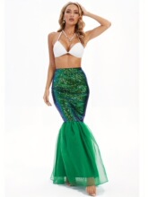 V 51421 Mermaid Tail Swimsuit Gold Glitter ������Ӿ�³�ȹ