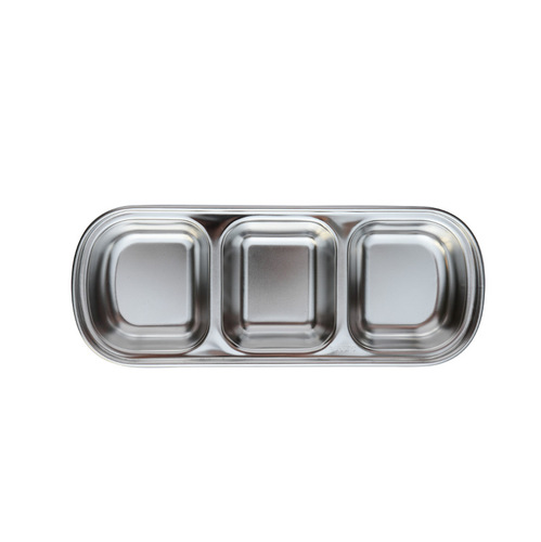 304 stainless steel dipping dish, Korean barbecue sauce dish, thickened golden grid dish, sauce dish, hot pot flavor dish