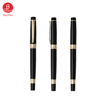 The sea pen Manufactor business affairs Metal Signature pen black Baozhu pen enterprise Gift pen logo Large stock