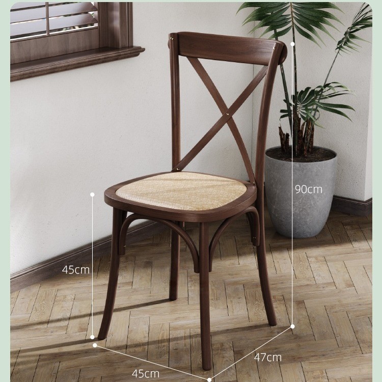 Mesa y silla de cafetería americana retro francesa panadería de comida ligera dulces tienda de azúcar y agua bistrona mesa de madera maciza image 64