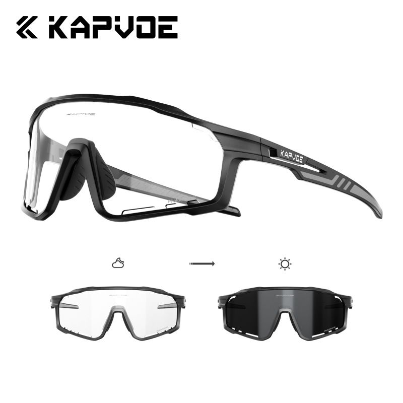 Gafas Fotocromáticas Profesionales de Ciclismo de TR90, Cortavientos, Apto para Miopía, para Ciclismo