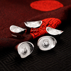 Silver ingot solid blessing character 999 small ingot ornaments birthday gift jewelry sales live broadcast like scenic spot wholesale