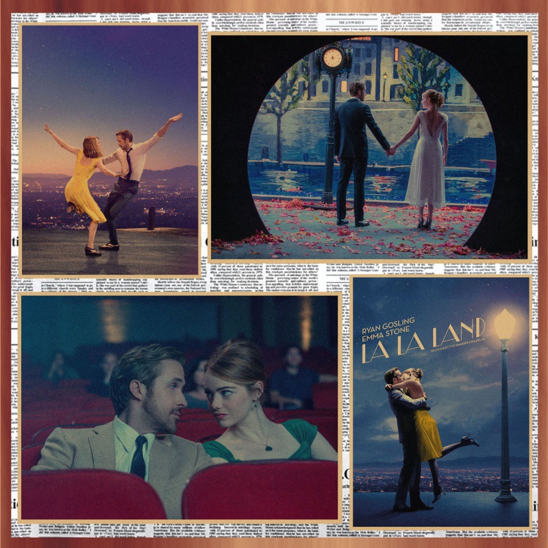 Music Movie La La Land Retro Kraft Paper Poster Decorative Wall Painting