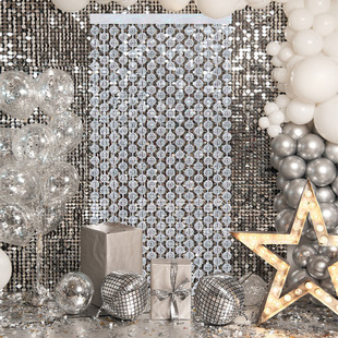 Amazon Hot Sale Disco Rain Silk Curtain Party Birthday Decoration Supplies Decorative Color Strip Tassel Cross-border Export