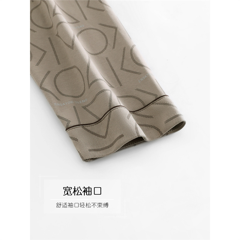 Pijamas de algodón para hombres primavera y otoño de manga larga para hombres otoño delgado grande se puede usar ropa de casa de otoño y invierno