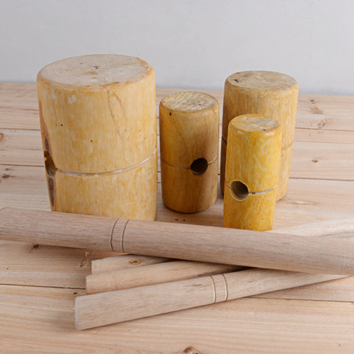High-quality natural huangtan wood mallet, small, medium, and large mallets, woodpecker, installation hammer, hard wood mallet