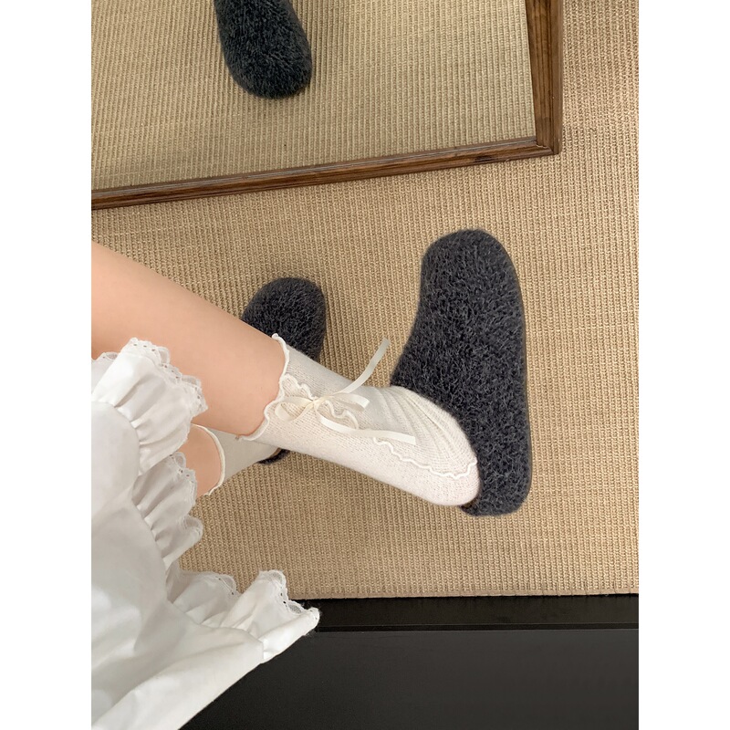 女王范复古棕色厚底毛毛拖鞋女2025新款秋冬外穿百搭勃肯半拖鞋|undefined