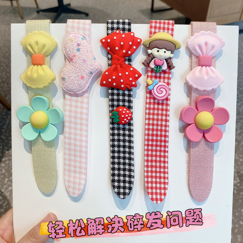 Internet celebrity children's broken hair stickers, flower love stickers that do not hurt hair, new style girls' cute and sweet bangs stickers