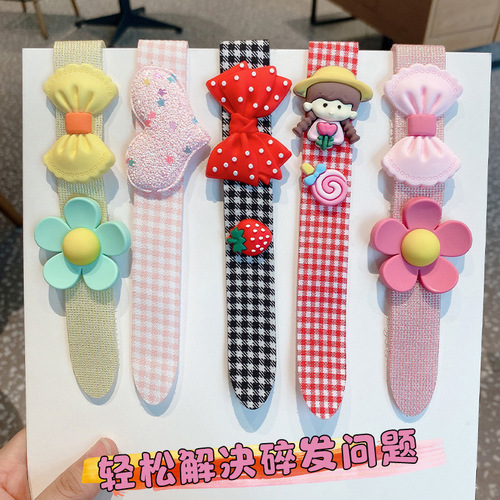 Internet celebrity children's broken hair stickers, flower love stickers that do not hurt hair, new style girls' cute and sweet bangs stickers