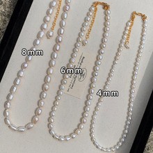 天然淡水小米粒珍珠项链不掉色女夏季百搭高级感锁骨链诸暨批发