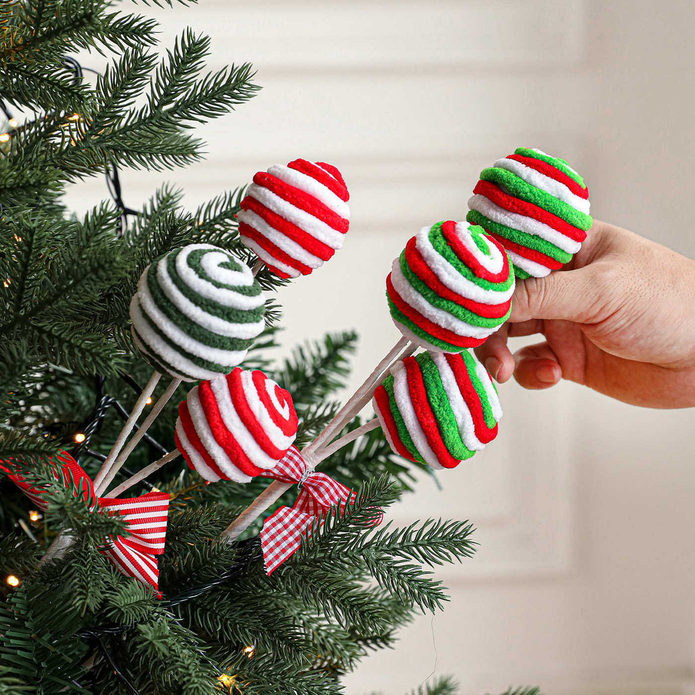 Nuevos dulces de espuma Lollipop Plug Decoraciones de Navidad Decoraciones de Navidad Arquivos de flores de Navidad Props