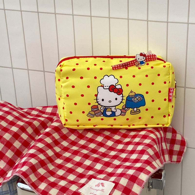 漫画水玉猫収納袋日本製大容量ポータブル化粧品化粧品袋女性旅行必需品収納袋|undefined