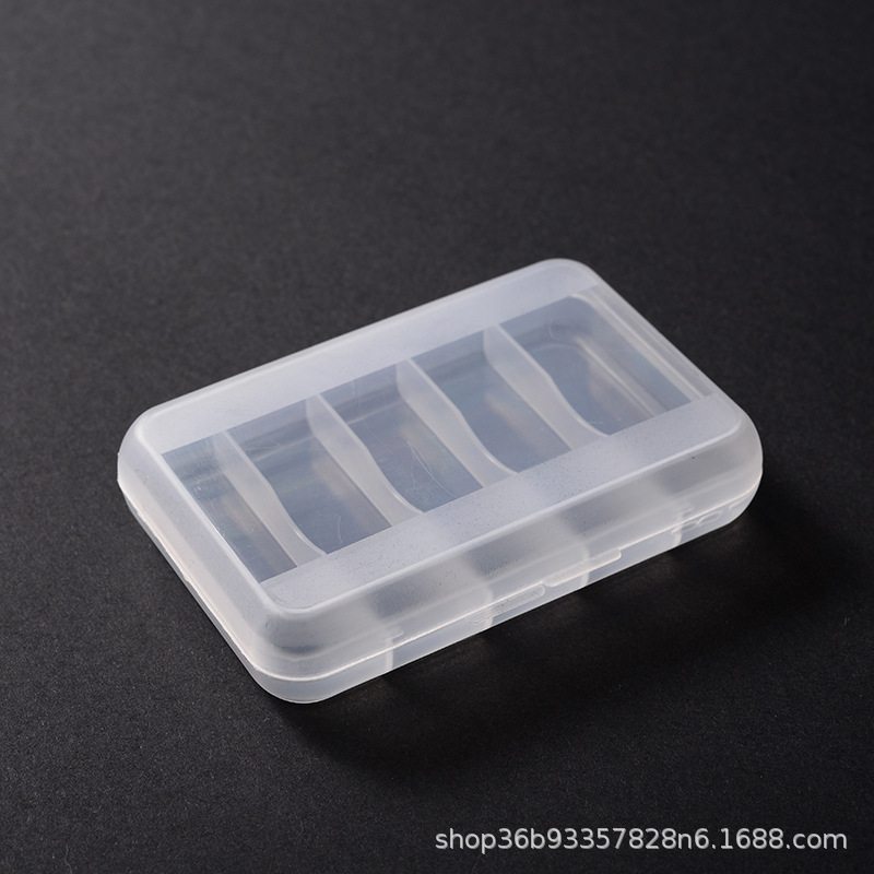 透明なサイズと複数の仕様 5 コンパートメントプラスチックボックスハードウェアツールボタンビーズジュエリー防塵包装整理ボックス|undefined