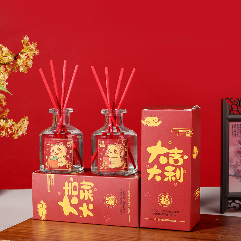 香薰 香薰精油小肚瓶流苏无火香薰香薰补充液香薰精油空气清新剂