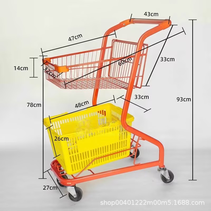 Carrito de compras de supermercado nuevo multifuncional carrito de compras carrito de compras doméstico propiedad carrito de compras almacén de carritos de manejo de camiones