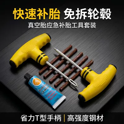 Car Tire Repair Tool Kit Vacuum Tire Emergency Patch Strip Quick Glue Liquid Tool Box for Electric Vehicles (Repair kit)