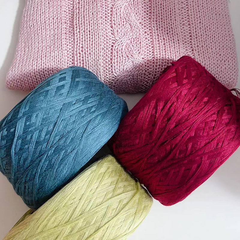 厂家批发莫代尔醋酸天丝蚕丝手编夏季手工编织开衫披肩半袖毛线团