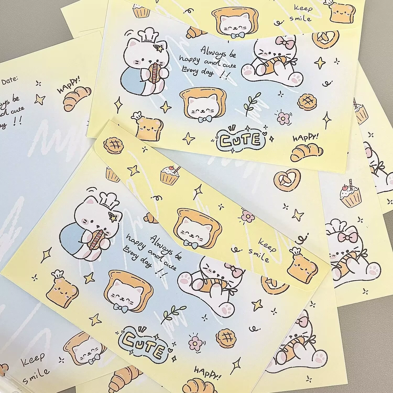 Розовый конверт HelloKitty милое письмо-валентинка, рукописное, простой INS-стиль, романтичное, эффектный дизайн