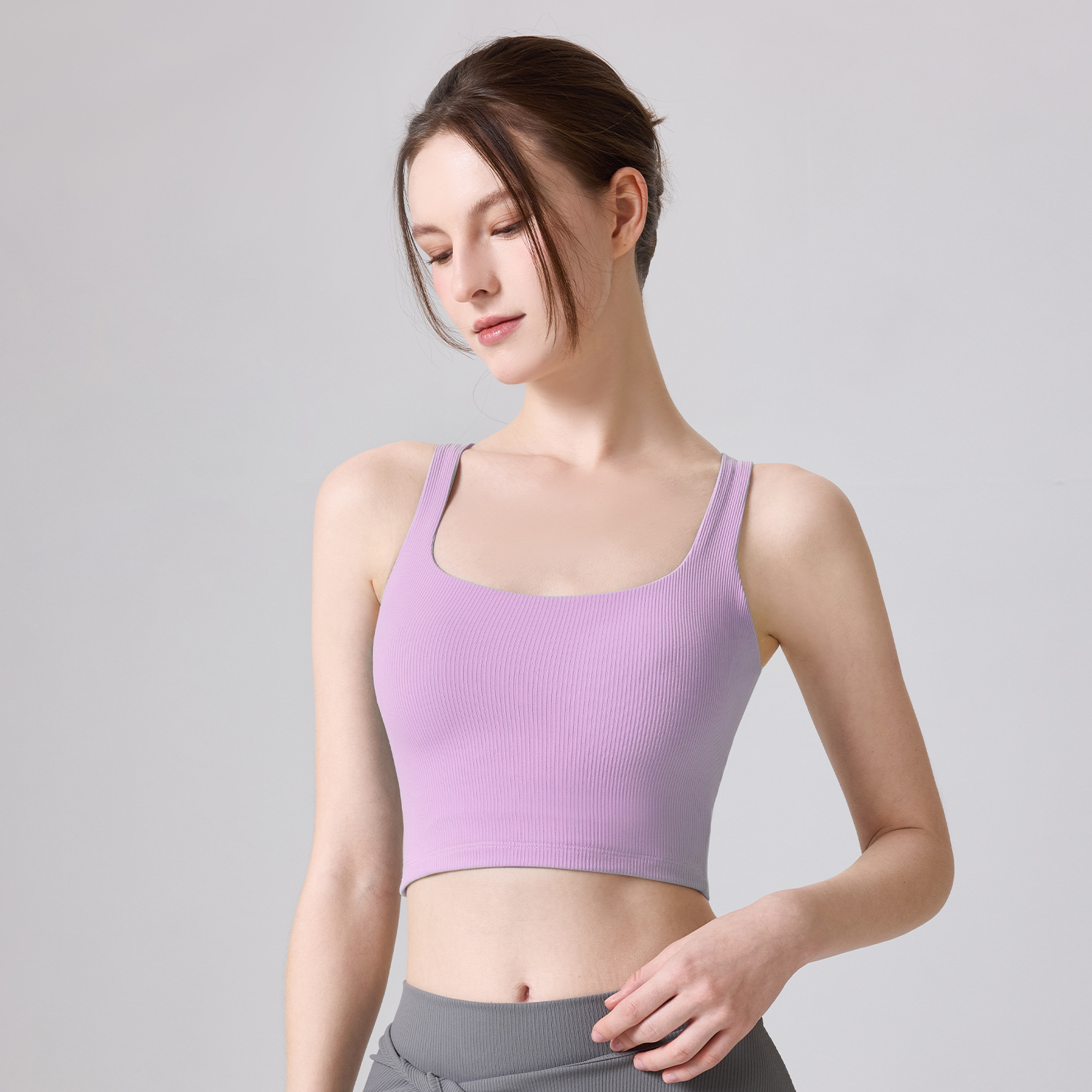 Una sensación desnuda de cintura reducida y adelgazamiento con taza fija integral mariposa hermosa espalda grande espalda abierta se puede usar fuera chaleco de ocio deportivo