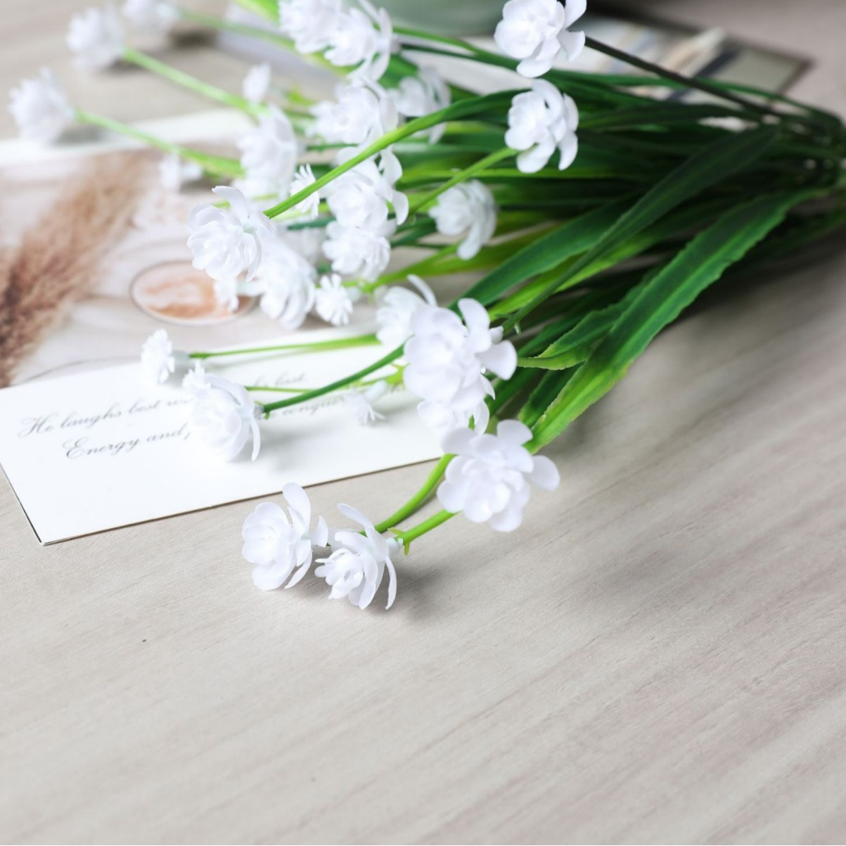 7-head spring grass camellia baby star simulation home indoor ornament artificial flower decoration fake flower office customizable