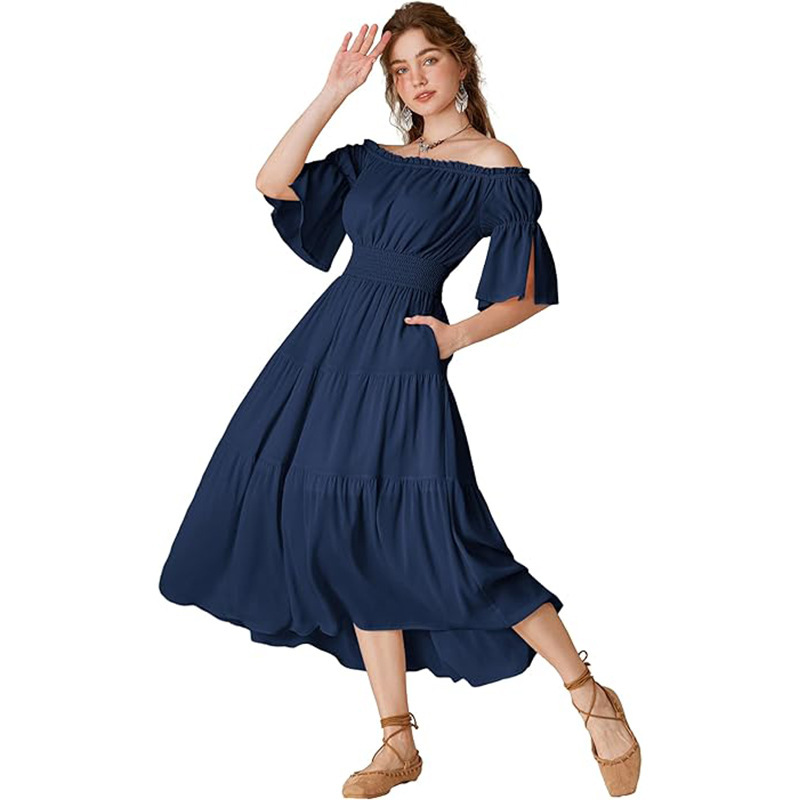 Scarlet Darkness Renaissance dress Women's Overlength Layered Floating Dress