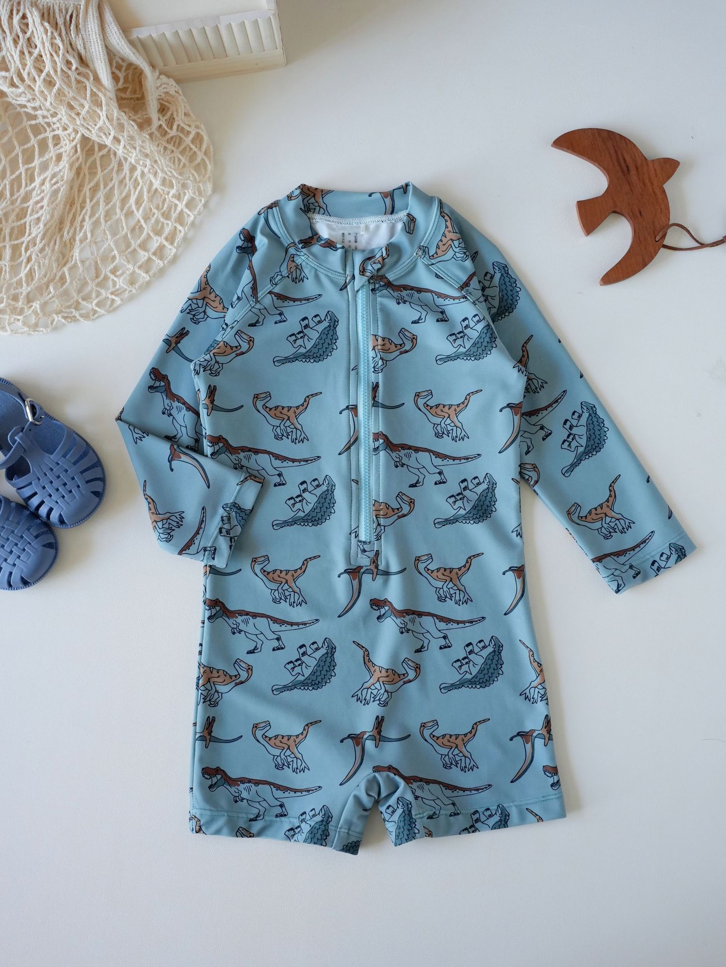 Protector solar para niños, traje de baño de secado rápido, traje de baño de vacaciones de una pieza de manga larga para niños de 25 años, traje de baño de aguas termales al por mayor